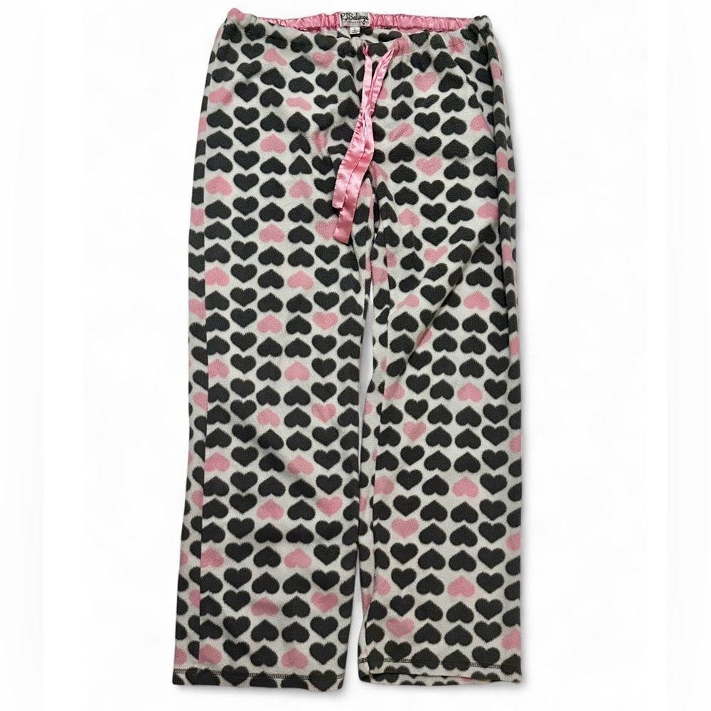PJ Salvage Fleece Heart Print Pajama Pants